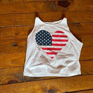 American apparel American flag crop top